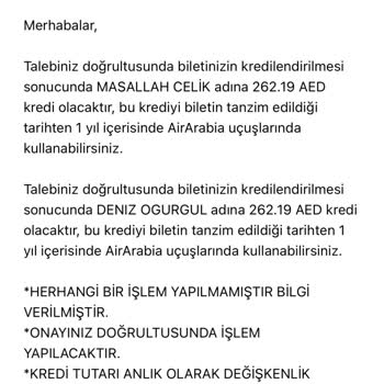 Skyscanner Mytrip Ve Air Arabia Bilet İademi Yapmadı