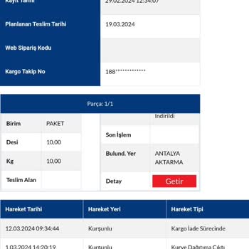 Sürat Kargo Kargomu Ne Bana Ne Göndericiye Teslim Etmiyor