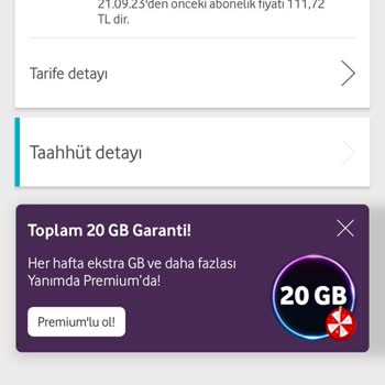 Vodafone Tarife Değişikliği İçin Teklif Sunmuyor!