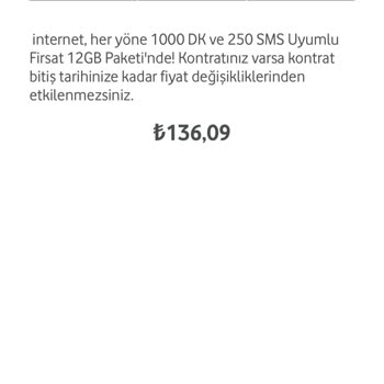Vodafone Tarife Ücreti İle Fatura Tutarı Arasındaki Fark (Müşteri Yanıltmacası)