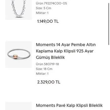 Pandora Mücevher Pandora İade Ürün
