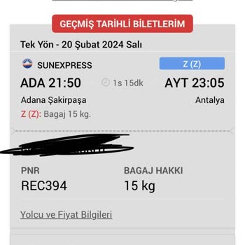 SunExpress Hava Yolları İptal Edilen Biletin İadesi Gecikti