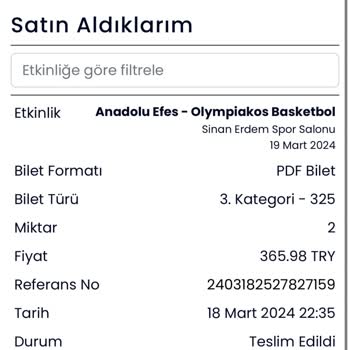 Banabilet.com Anadolu Efes Maçı Bilet İşlemlerinde Aksamalar