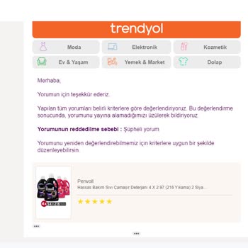 Trendyol'un Her Yorumumu Engellemesi