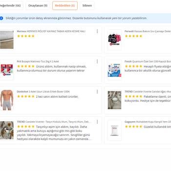Trendyol'un Her Yorumumu Engellemesi