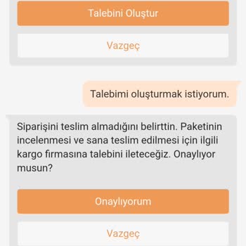 Aras Kargo Teslim Edilmemiş Ürün