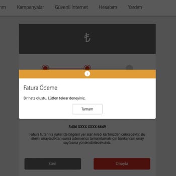 Vodafone Net Vodafone İnterneti Fatura Ödeyememe Sorunu