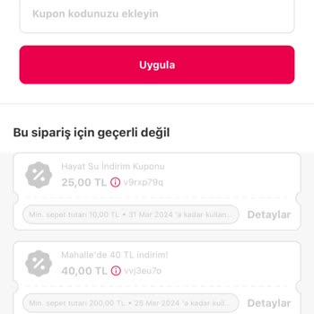 Yemeksepeti Y-Club Kuponları Kullanamama