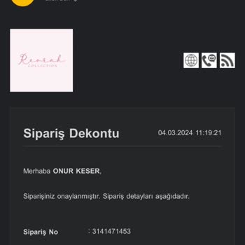 Reorah Collection Sipariş Sorunu