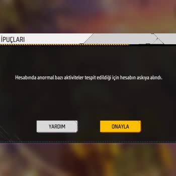 Garena Free Fire Neden Böyle Bir Şeylerle Karşılaşıyoruz Benim Hesabım Askıya Alınıyor