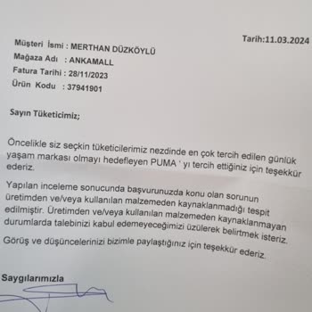 Puma Ayakkabı Sararma Ve Kırmızı Renk Vermesi