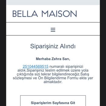 Bella Maison 2 Aydır Siparişim Gelmiyor