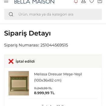 Bella Maison 2 Aydır Siparişim Gelmiyor