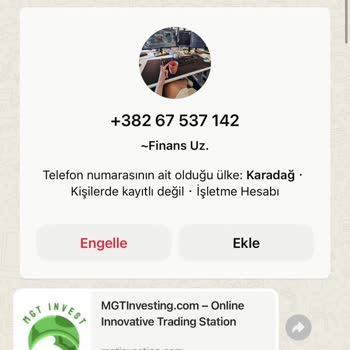 MGT Invest Mgt Teknoloji Telefonla Arayıp Kaldıraçlı Sistem Diye Para İstiyor