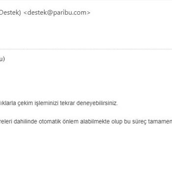 Paribu Bilinmeyen Hata Uyarısını Çözemiyor