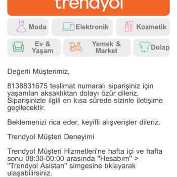 Trendyol 1.200 TL Paramı İade Etmiyor
