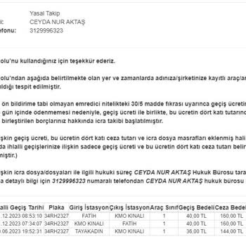 Kuzey Marmara Otoyolu Bakiyeden Düşmeyen Geçiş İhlali