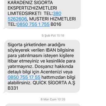 Quick Sigorta Paramı Yatırmıyor En Kısa Sürede Paramı İstiyorum