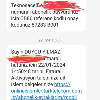 TeknosaCell 12 Ay Sözleşme Yapılan Çocuk Hattına Alınan Fazla Ücret