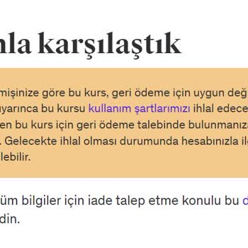 Udemy Geri Ödeme Talep Ettiğim Kursun Parasını Vermiyor