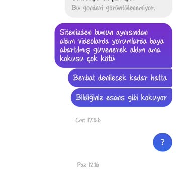 Pherosense Şikayet Talebim Dikkate Alınsın Lütfen