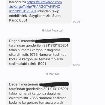 Sürat Kargo Çankaya Mikro Şubesi Mağduriyeti