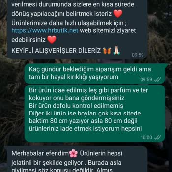 H&R Butik Defolu Ürün Gönderilmiş