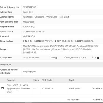 Spigen S23 Ultra Kilif