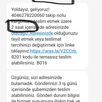 Aras Kargo Adreste Bulamadım, Ulaşamadım Mazereti.