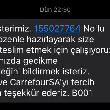 Carrefour SA 24 Saattir Oyalayıp Gelmeyen Ürünler