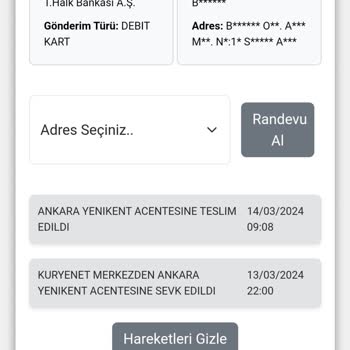 Kuryenet Kargo Takip Sistemi Boş