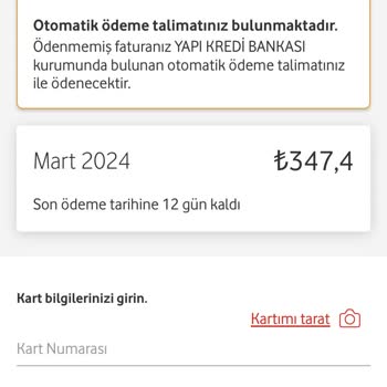 Vodafone Faturam Artırılmış
