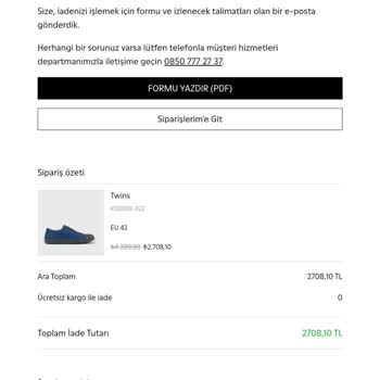 Camper Marka Ayakkabı İade