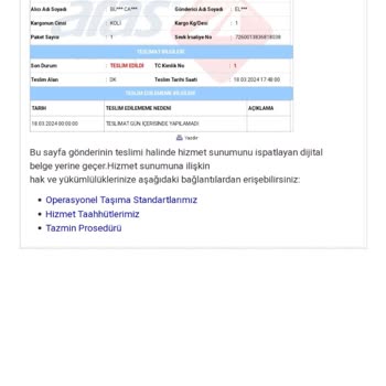 Karamürsel Aras Kargo Evrakta Sahte İşlem