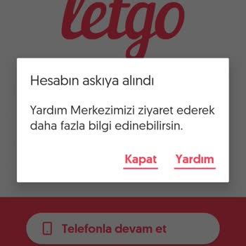 Letgo Askıya Alındı Sorunu