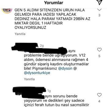 Dyson Sipariş Verdim Paramı Aldılar Ürün Hakkında Bilgi Vermiyorlar