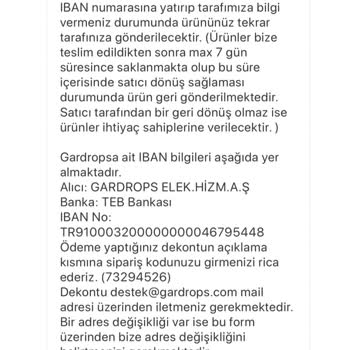Gardrops İade Kargo Tehdidi