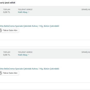 Amazon.com.tr'nin Siparişleri İptal Etmesi!