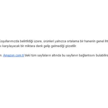 Amazon.com.tr'nin Siparişleri İptal Etmesi!