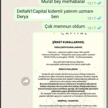 Delta N1 Capital Delta Forex Ödeme Yapmıyor 3 İncelemeye Aldı