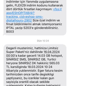 Vodafone Hat Taşıma Hattın Kapanmaması