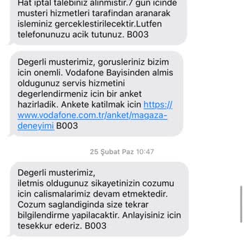 Vodafone Hat Taşıma Hattın Kapanmaması