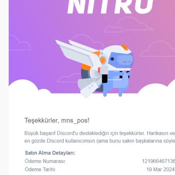 Discord Nitro Çekti