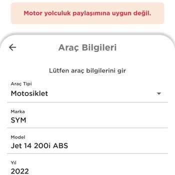 Martı Tag Sürücü Araç Kabul Etmiyor