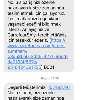 Carrefour Teslimat Gecikmesi Ve Bilgi Eksikliği
