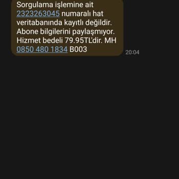 11834 Numarası Uyarısız 80 Tl Ücret Kesiyor