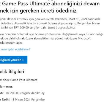 Xbox Kartımdan İzinsiz Para Çekti Ve Üyelik Görünmüyor İade Edilmiyor