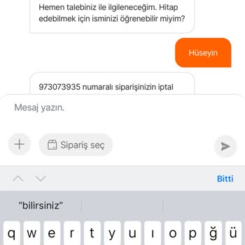 Hepsiburada Siparişi İptal Etti Ve Mağduriyet Gidermiyor.