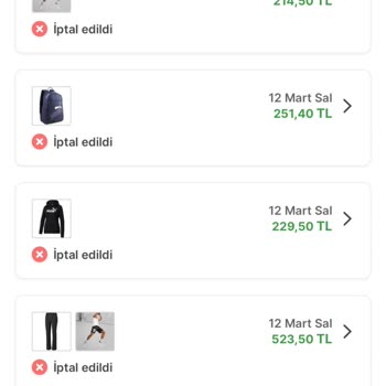 Hepsiburada Siparişlerimin İptal Edilmesi