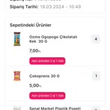 Migros Sanal Market Sipariş İptali